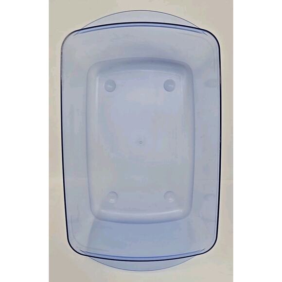 VIntage Tupperware 3380A-1 BLue Rock n Serve Large 3-3/4 Qt Deep Dish & Lid U143 - Picture 10 of 13